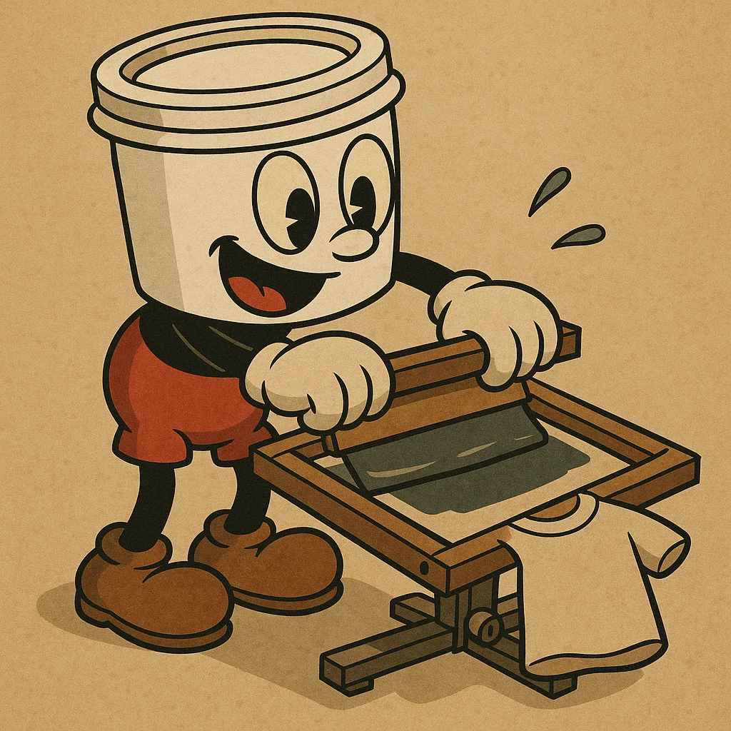 Screen printing at Mesquite Print House