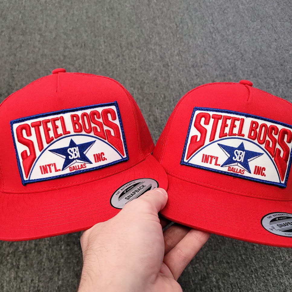 Embroidered patch applied to a cap
